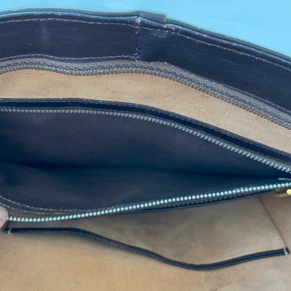 Mark Cross Brown Leather dome satched bag Vintage - Picture 9 of 13